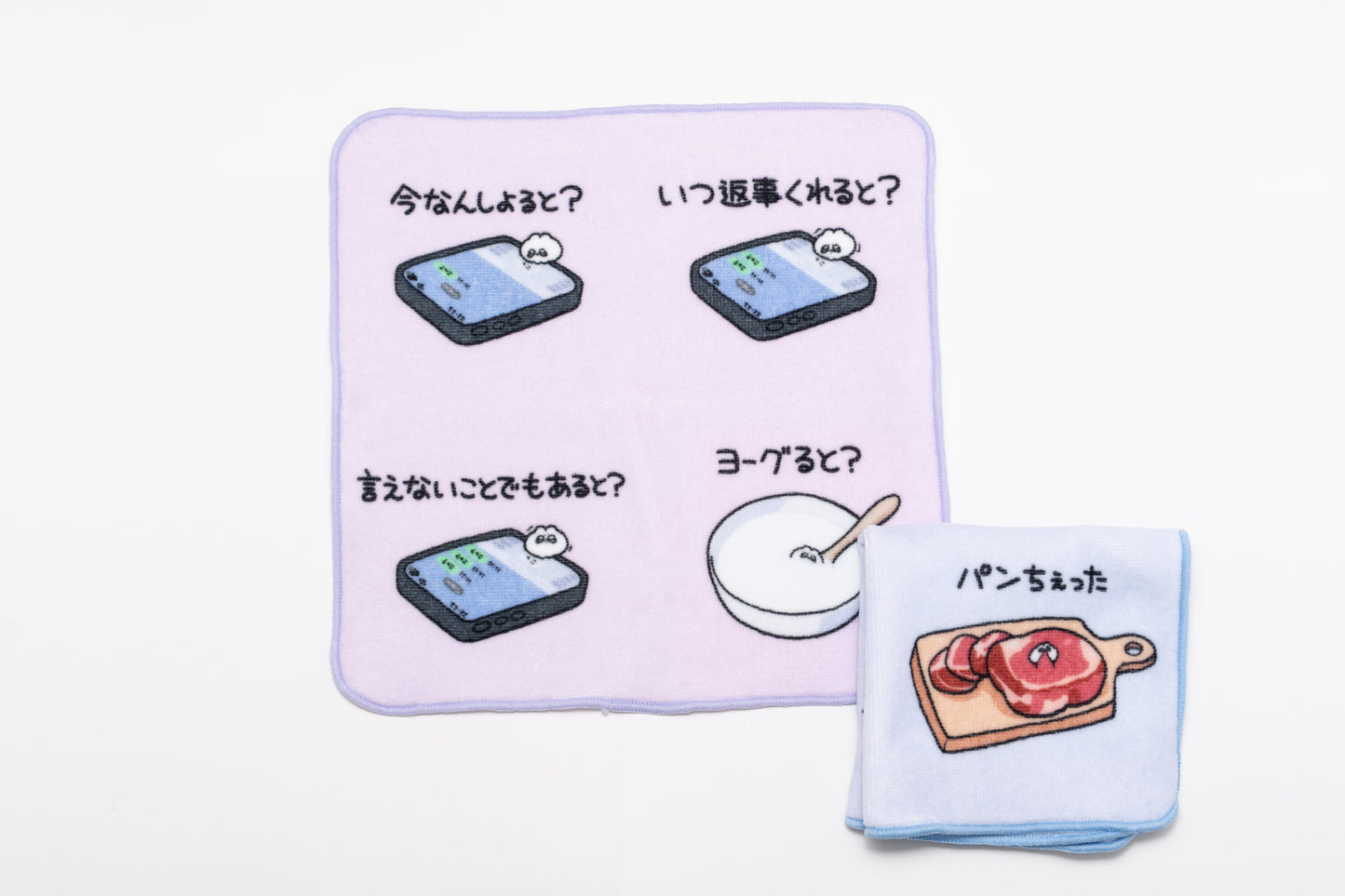 にゃんつぶ 四コマハンドタオル