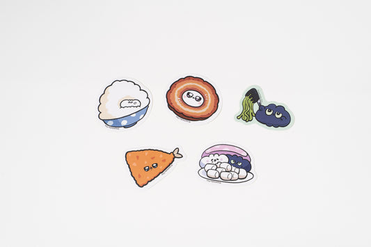 にゃんつぶたべものステッカーvol.1（全５種）